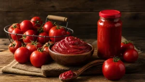 رب گوجه فرنگی مزرعه بافت یکدست و بسته‌بندی کاربردی