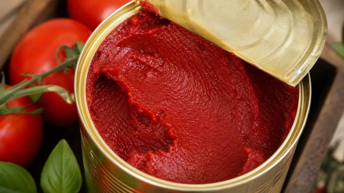 رب گوجه فرنگی قوطی فلزی برای مصرف آشپزخانه و رستوران