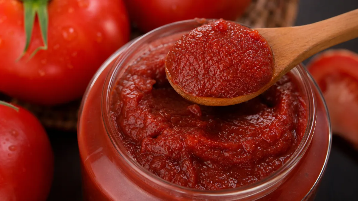 بهترین رب گوجه فرنگی در بازار بافت غلیظ و رنگ طبیعی